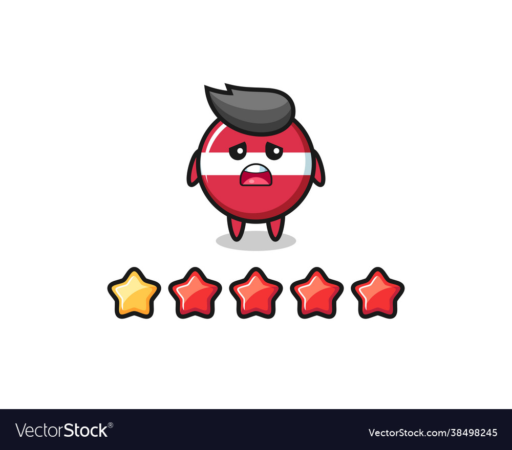 Customer bad rating latvia flag badge cute