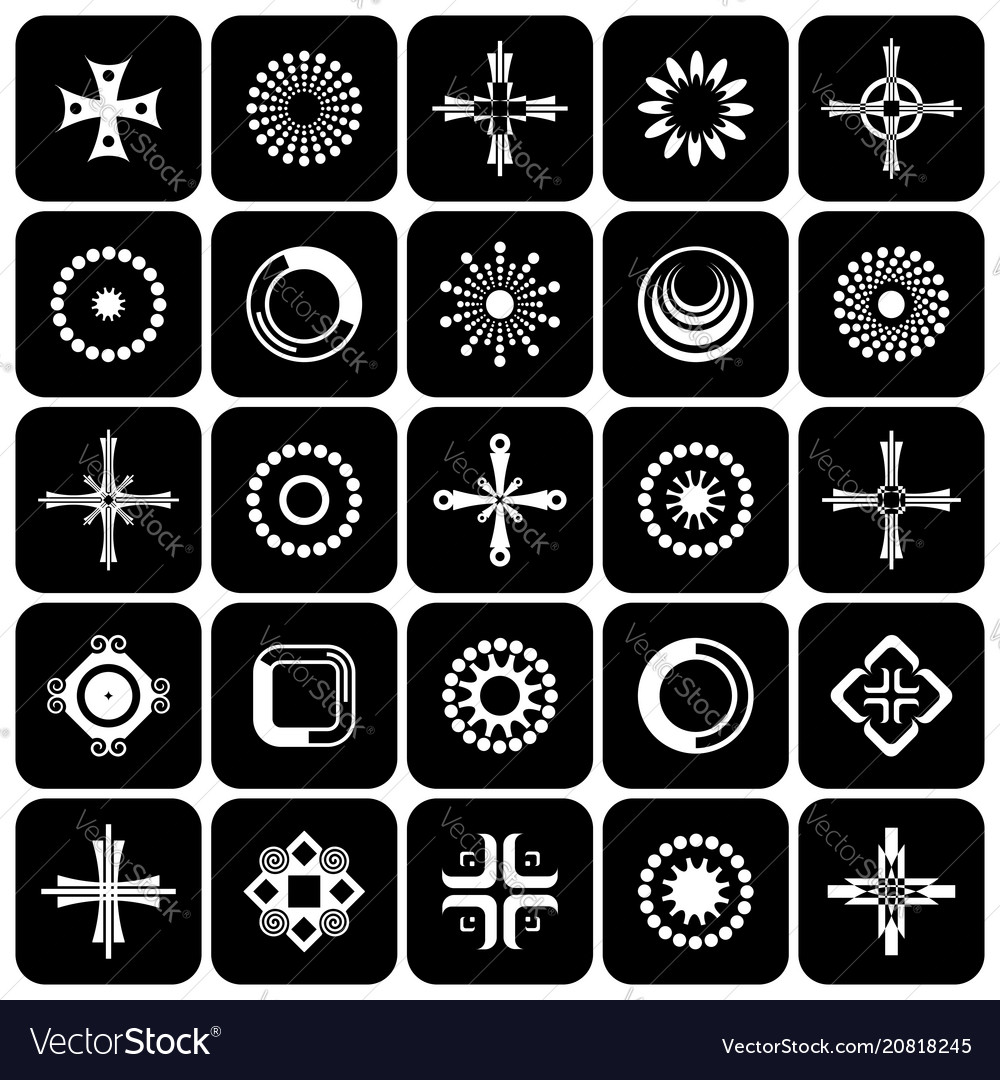 Design elements set vector image Design elements set