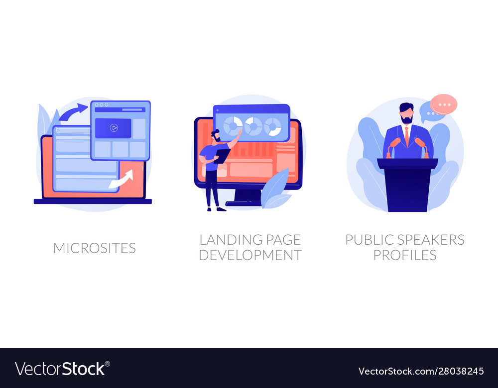 Front end development concept metaphors Royalty Free Vector