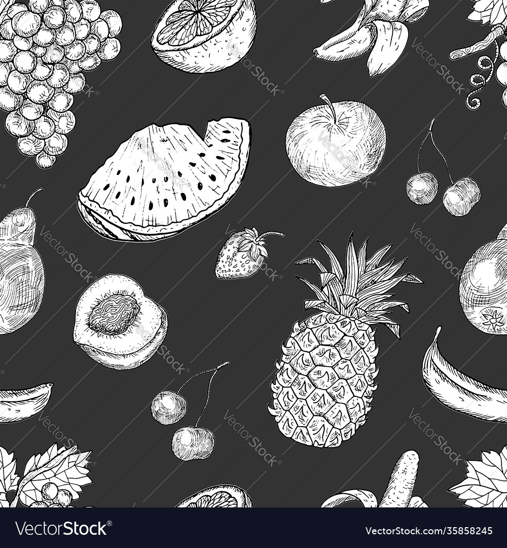 Fruit Pattern - Watercolor Style
