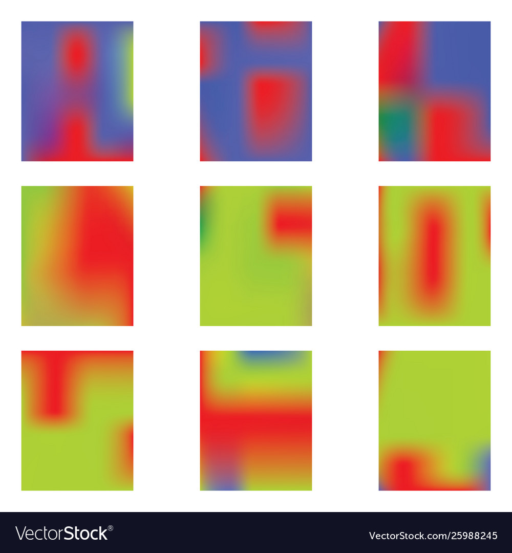 Gradient mesh painted in different colors