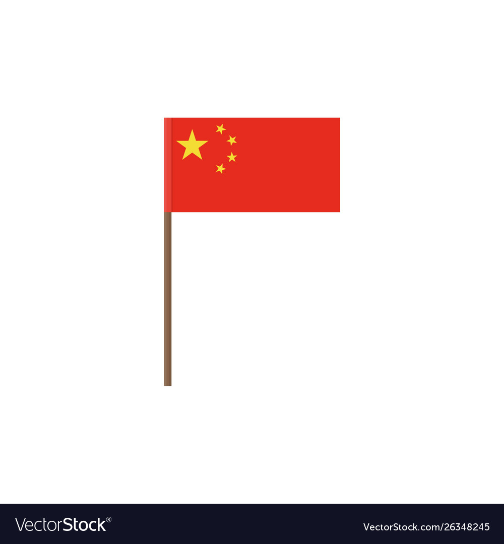 Isolated flag china on white background