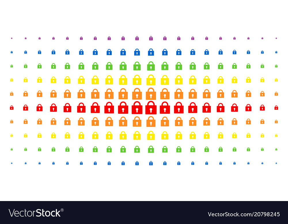 Lock spectral halftone matrix vector image Lock spectral halftone matrix