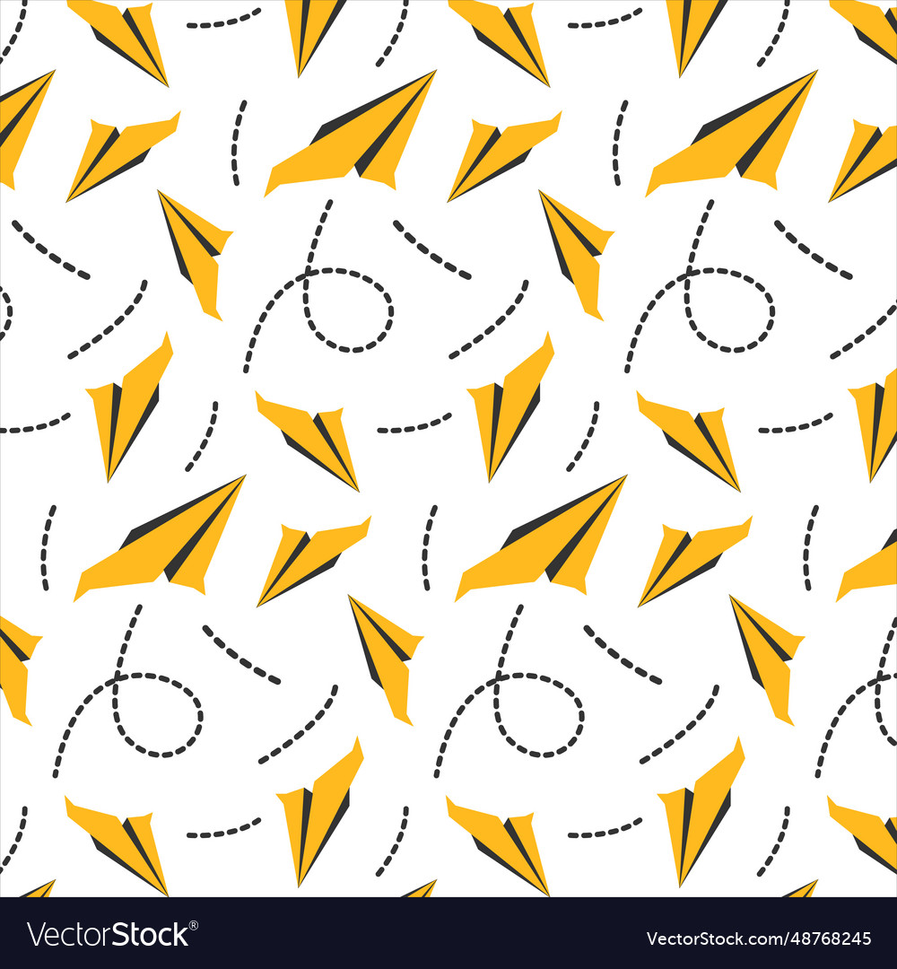 Paper plane pattern Vector Image Paper plane pattern