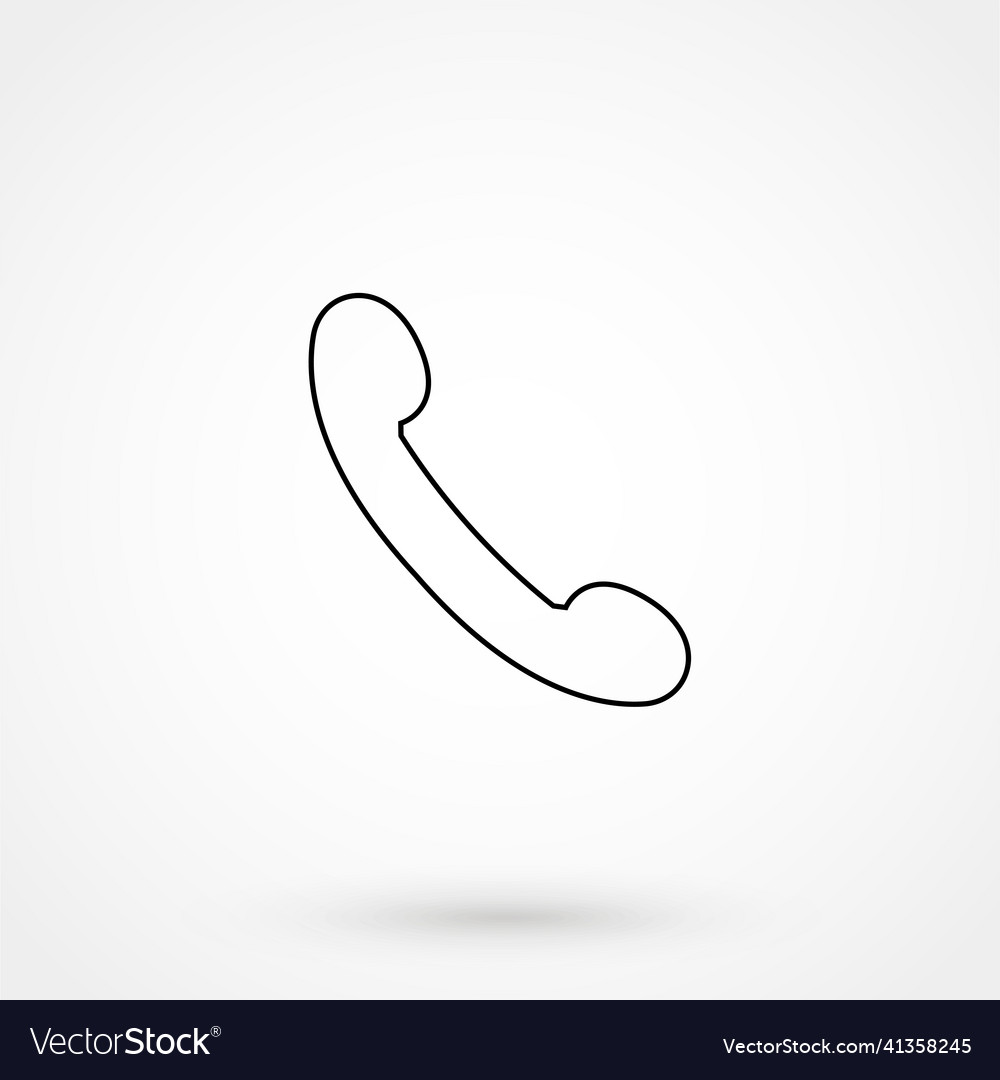 Phone handset line icon