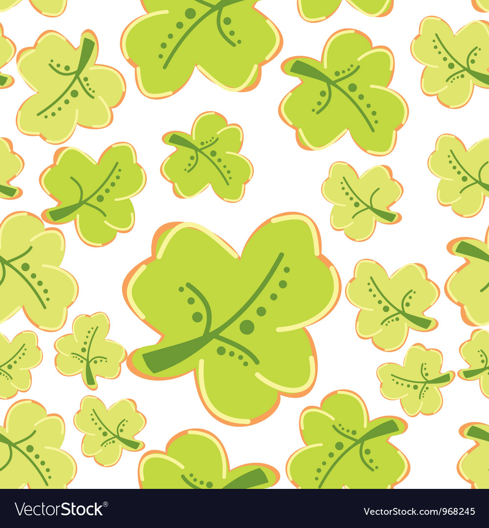 Seamless retro leafs pattern