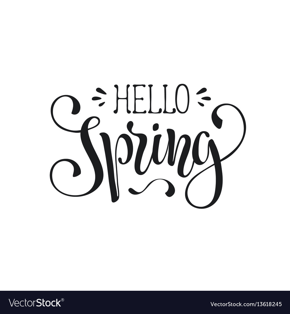 Spring time wording Royalty Free Vector Image - VectorStock