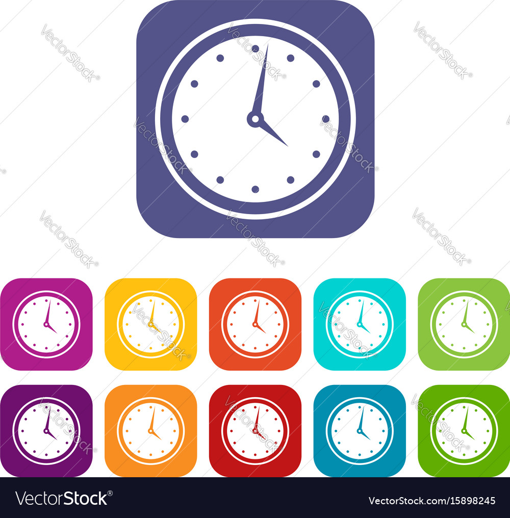 Watch icons set Royalty Free Vector Image - VectorStock