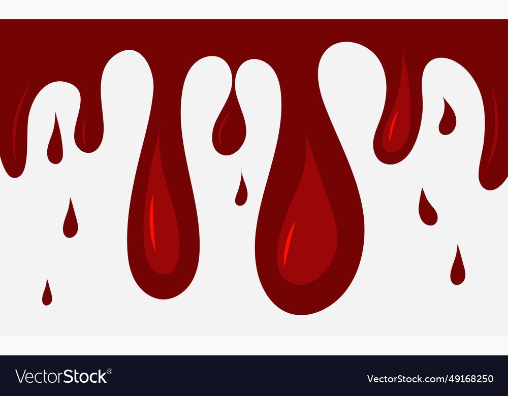 Bloody stains flowing down from top to bottom red