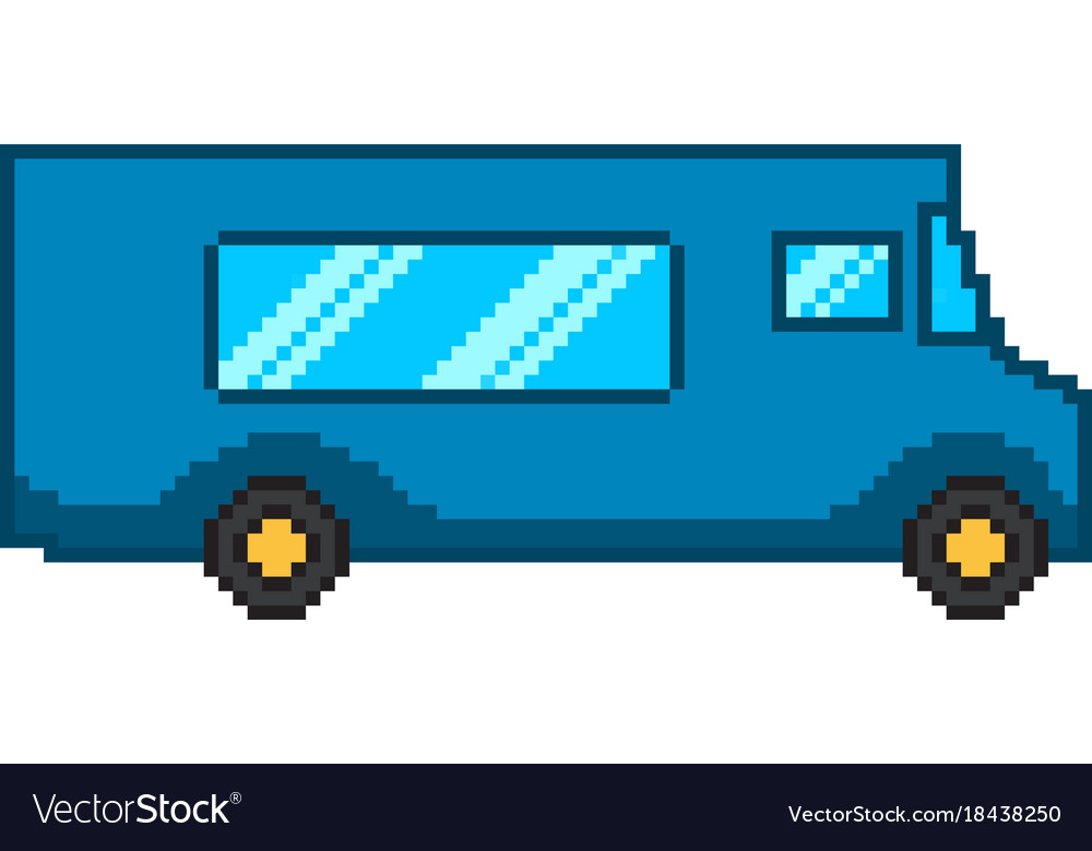 Car in pixel style