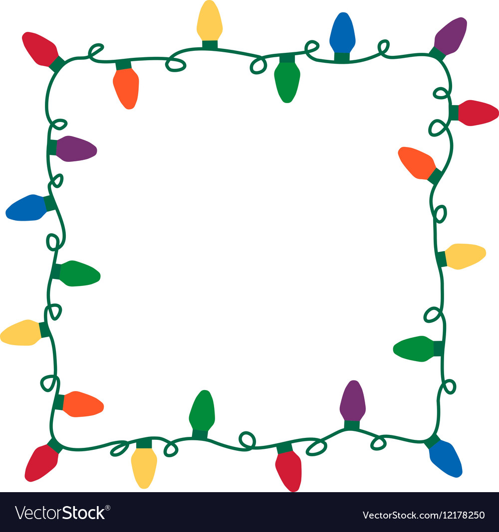 Printable Christmas Lights Border   Christmas Lights Border Vector 12178250 