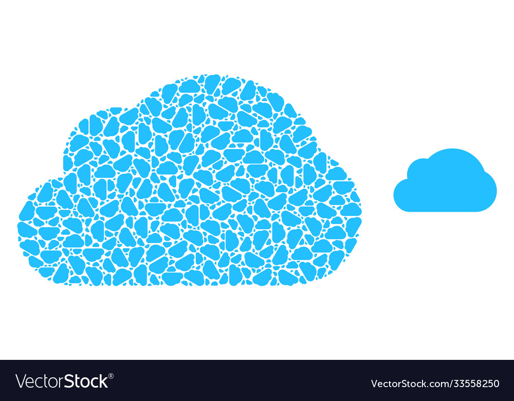 Cloud recursion collage self icons vector image Cloud recursion collage self icons