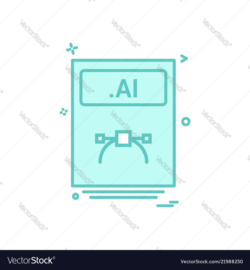 File files ai icon design vector image File files ai icon design