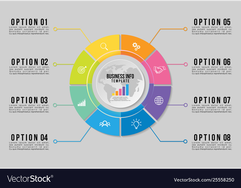 Infographic design template with options steps