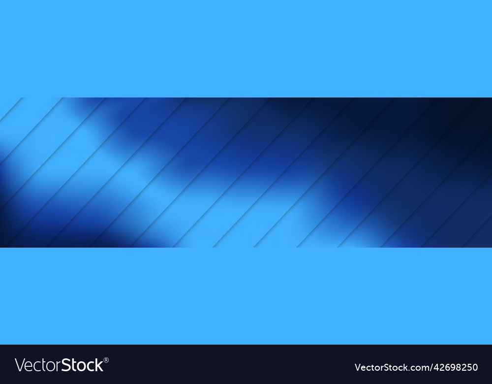 Panoramic abstract web background blue gradient