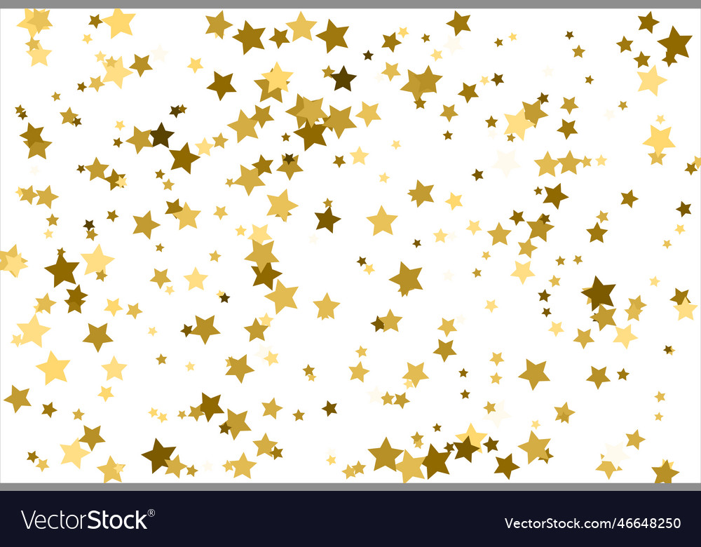 Random falling gold stars on white background Vector Image