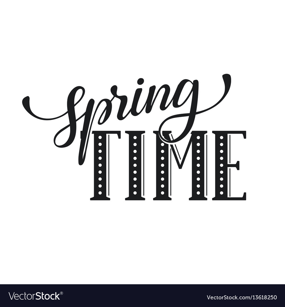Springtime Script Word Art