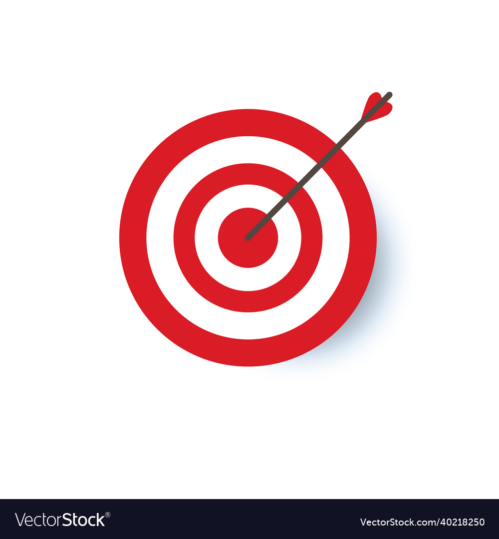 Target with an arrow Royalty Free Vector Image