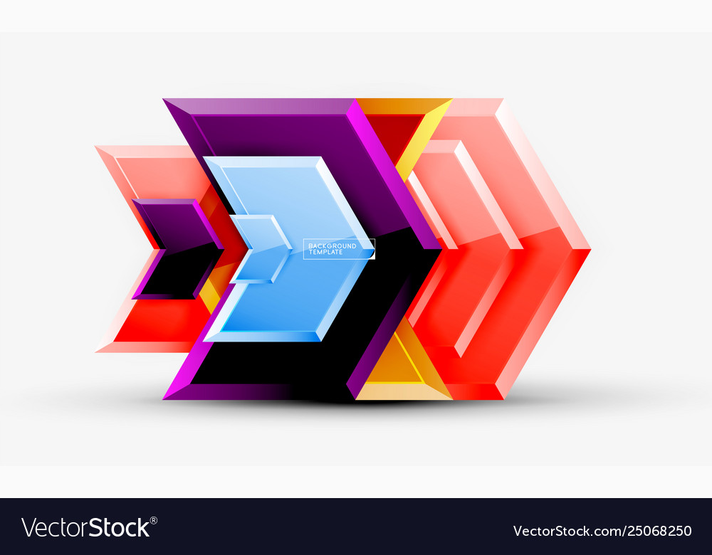Techno arrow background template design vector image Techno arrow background template design
