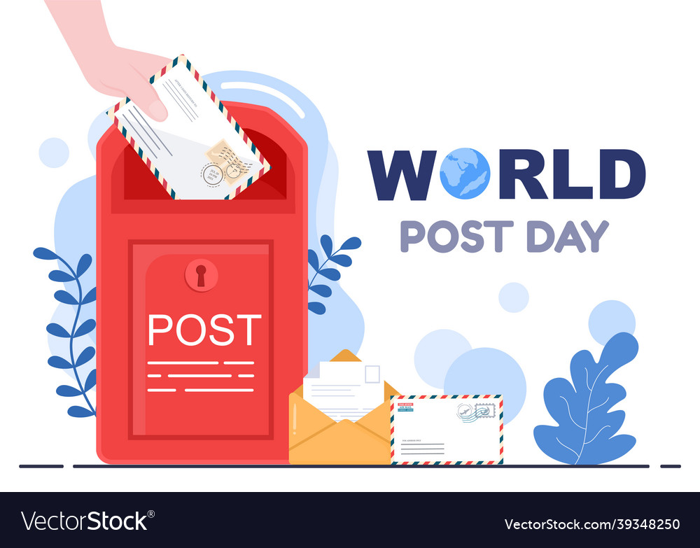 World post day background which is celebrated