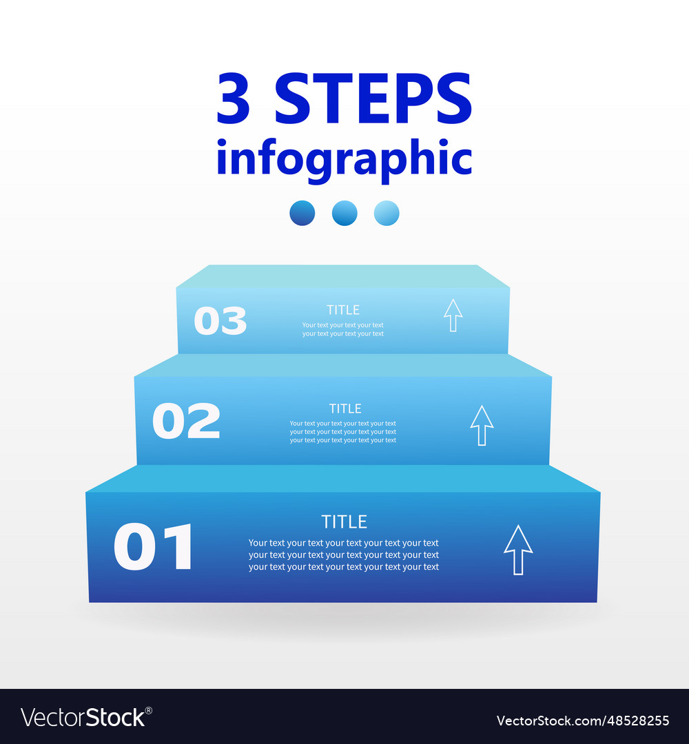 3 step diagram Royalty Free Vector Image - VectorStock