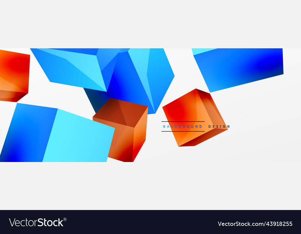 3d cubes abstract background composition vector image 3d cubes abstract background composition