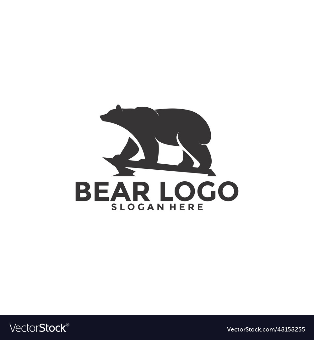 Bear logo icon template Royalty Free Vector Image