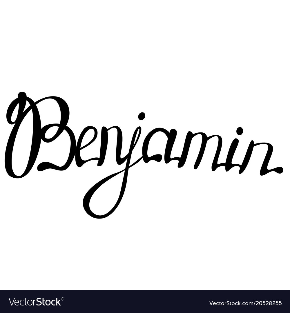 benjamin-name-lettering-royalty-free-vector-image