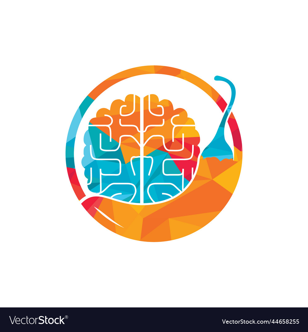 Chili brain logo design template Royalty Free Vector Image