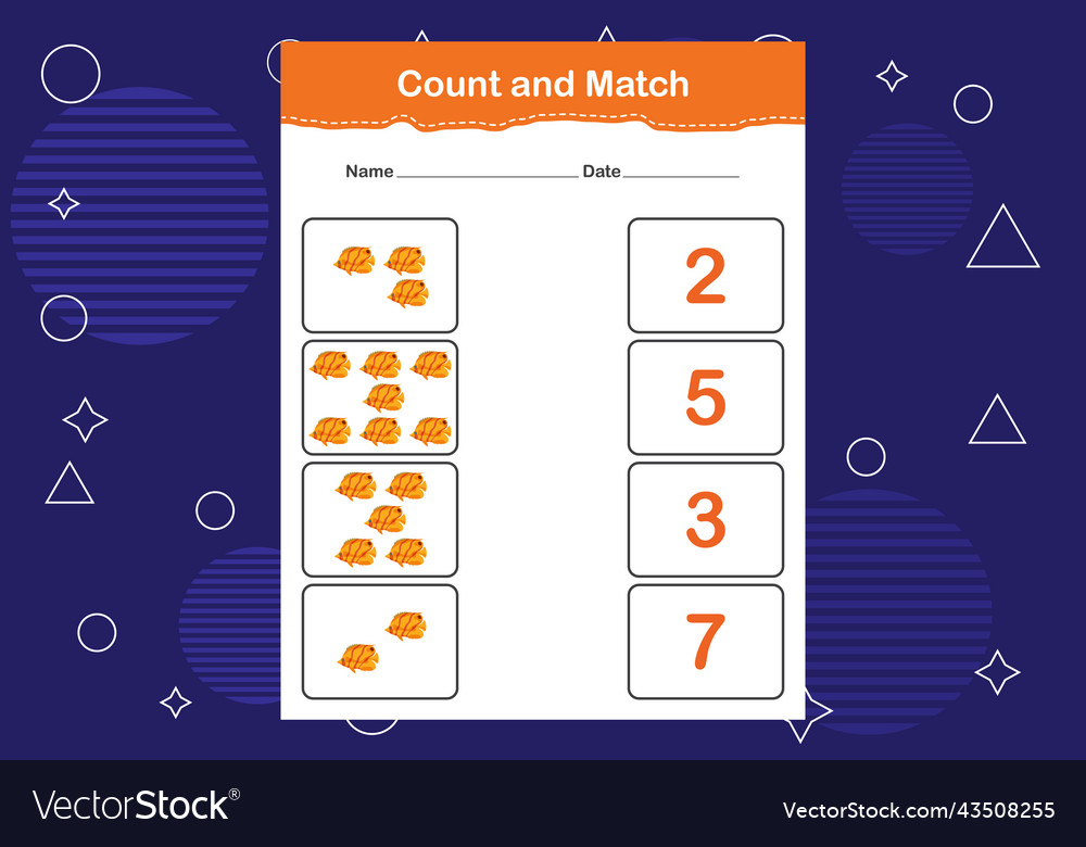 Count and match with the correct number matching