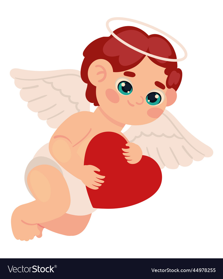 Cupid with heart Royalty Free Vector Image - VectorStock