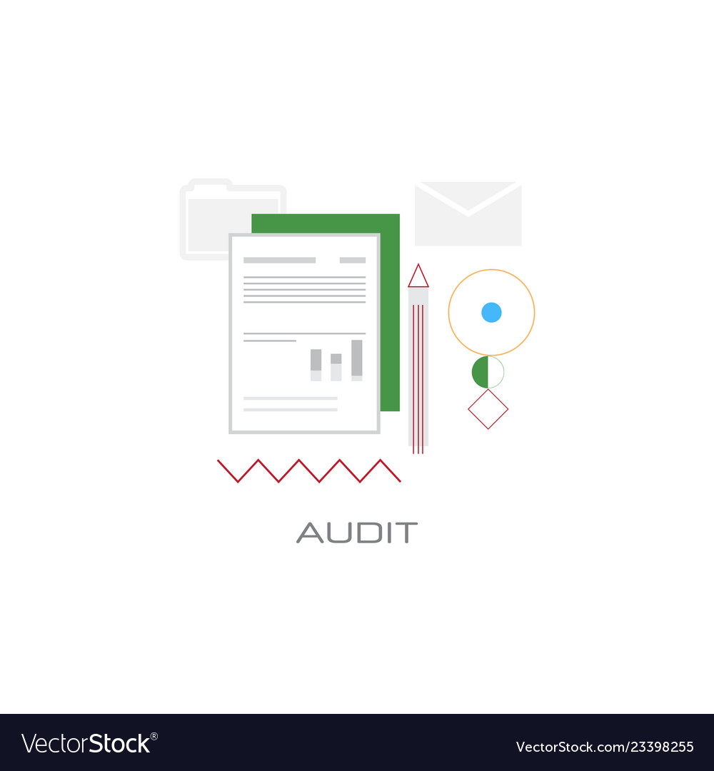 Data analysis financial document report audit vector image Data analysis financial document report audit