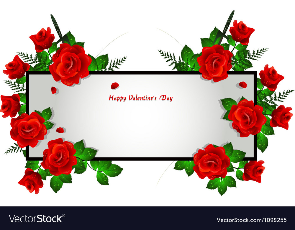 Rose frame Royalty Free Vector Image - VectorStock