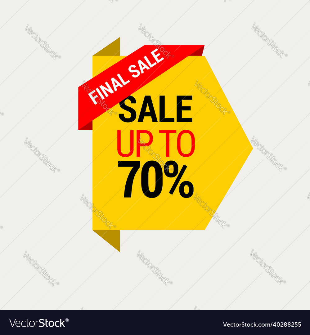 Sale label with discount