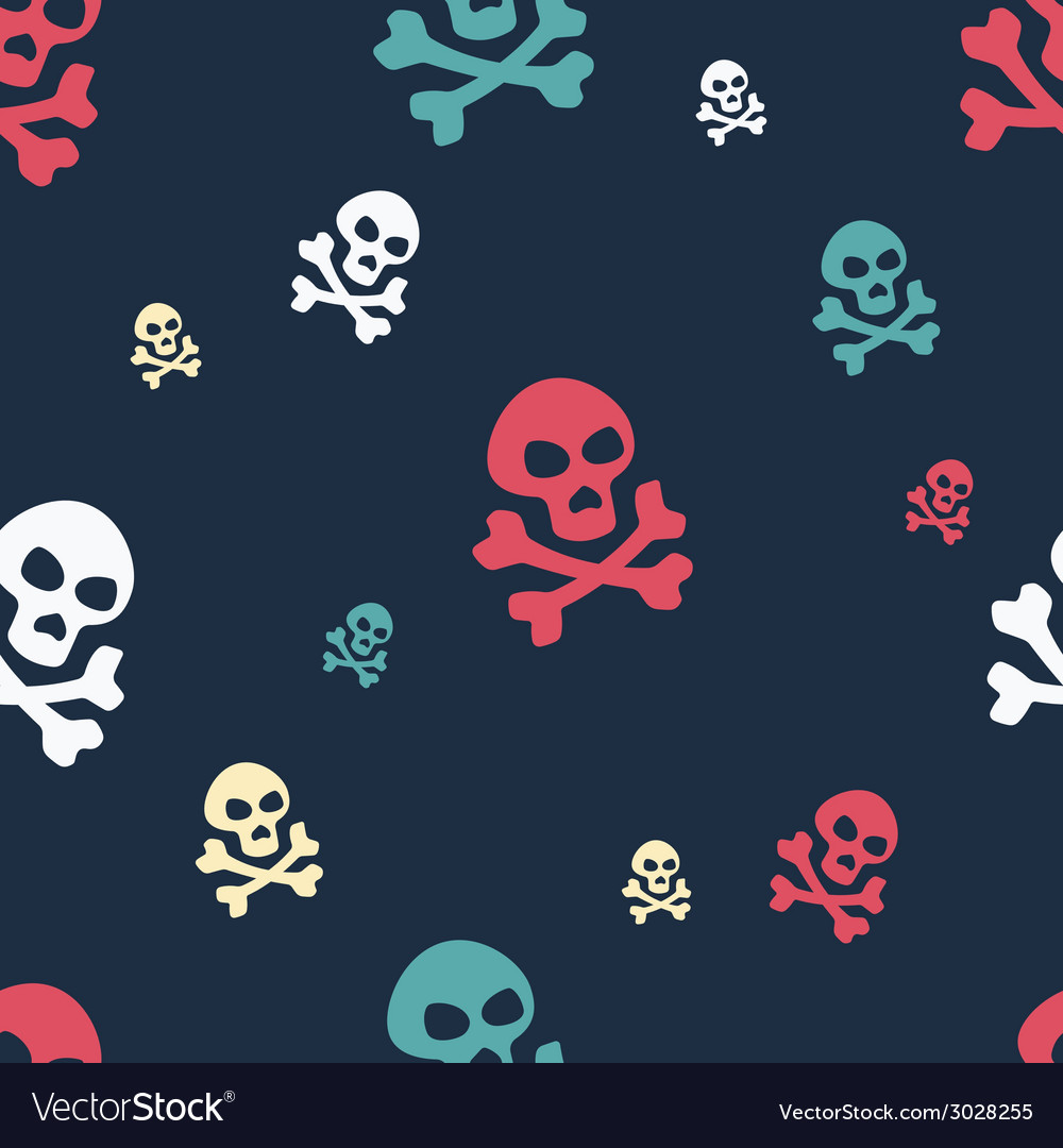 Skull Pattern - Dark & Colorful