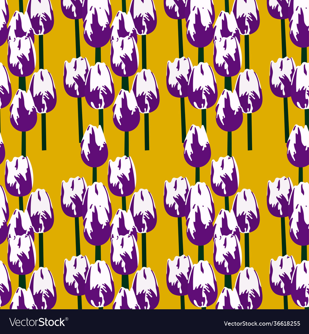 Swirl tulip seamless background print repeat