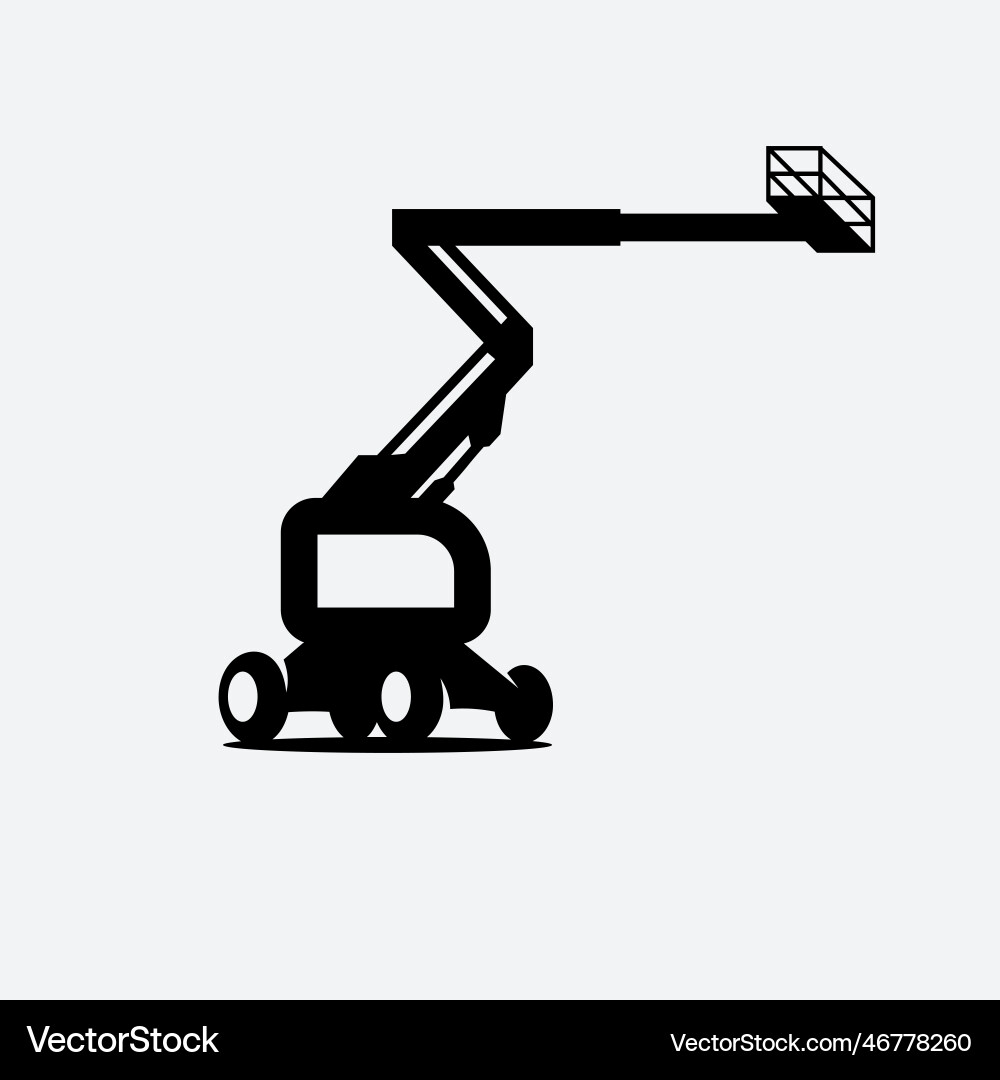 Boom lift icon concept design Royalty Free Vector Image
