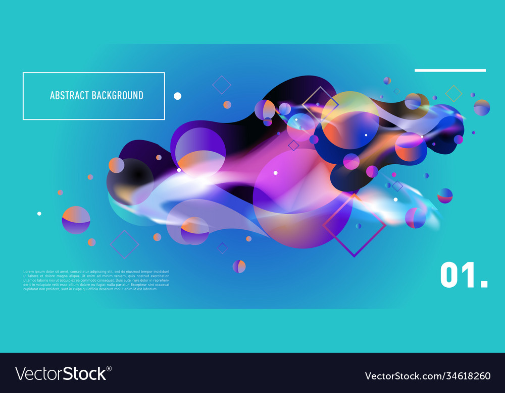 Colorful abstract fluid gradient pattern vector image Colorful abstract fluid gradient pattern