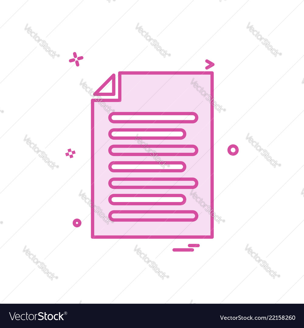 File document list icon design Vector Image File document list icon design