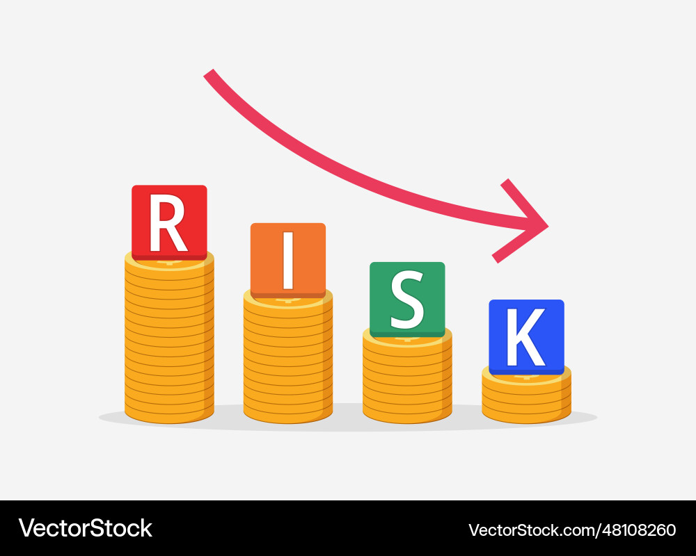 Financial risk reduction and management concept Vector Image