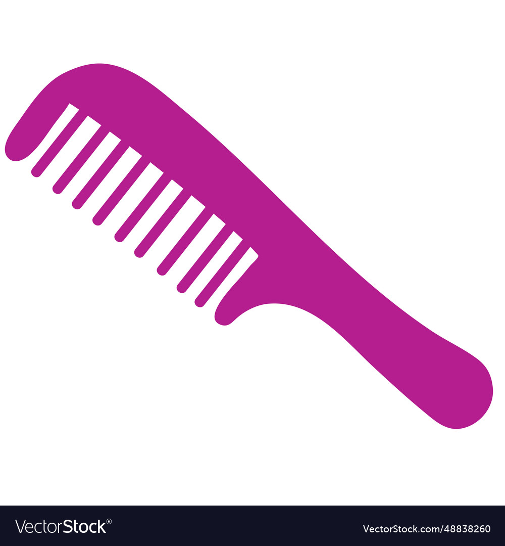 Fine tooth hair comb Royalty Free Vector Image