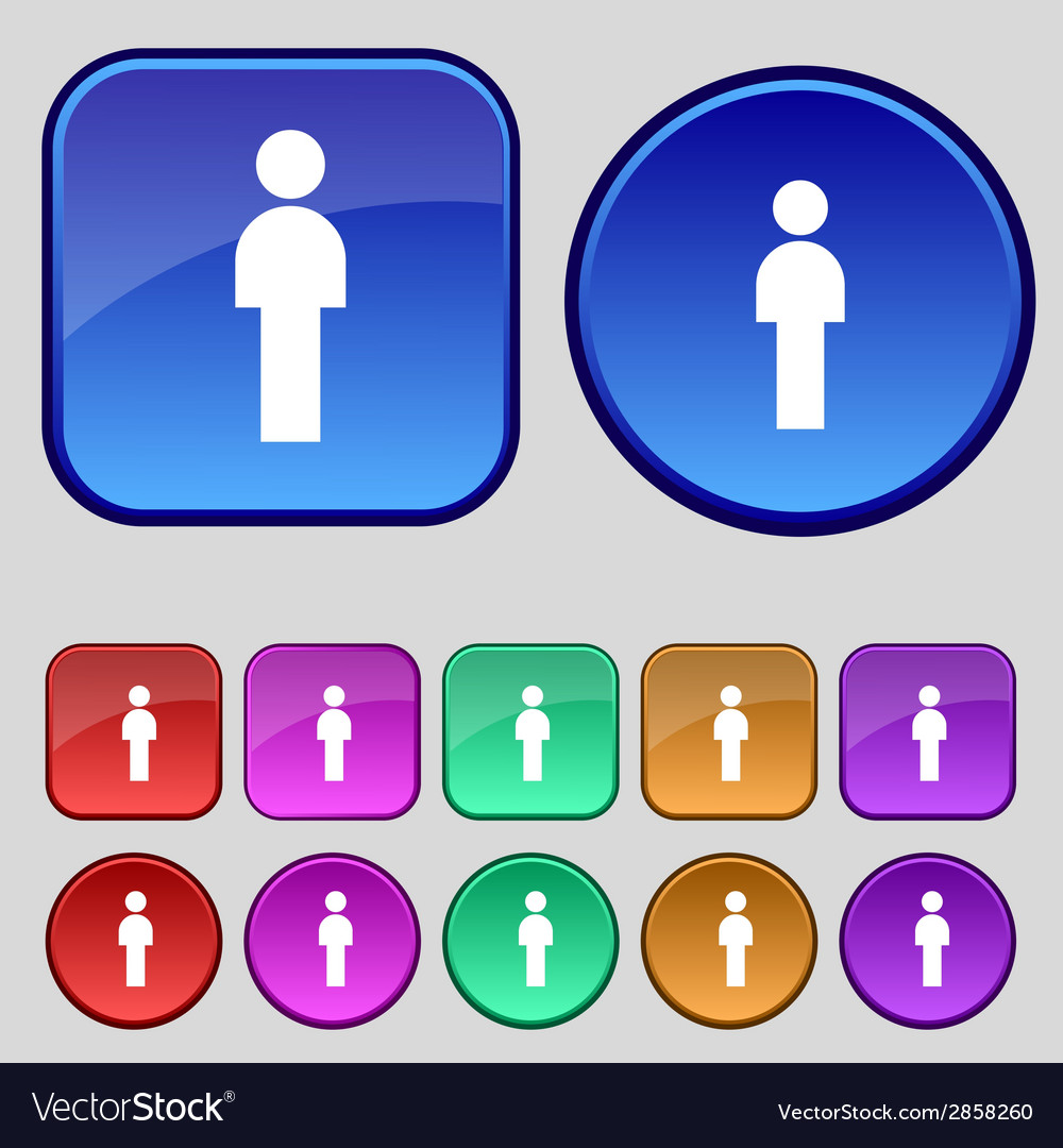 Human sign icon man person symbol male toilet set