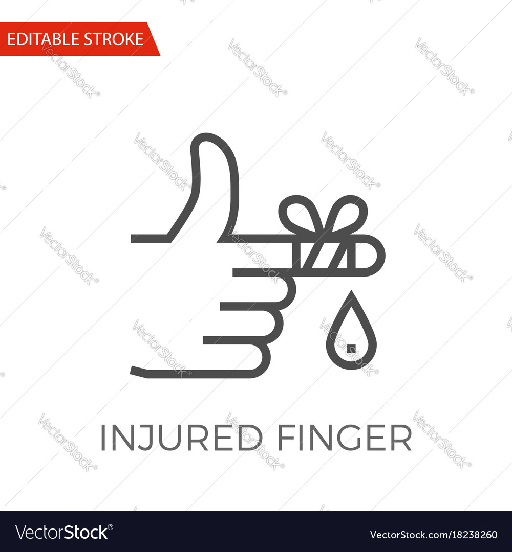 Injured Finger Icon - Medical