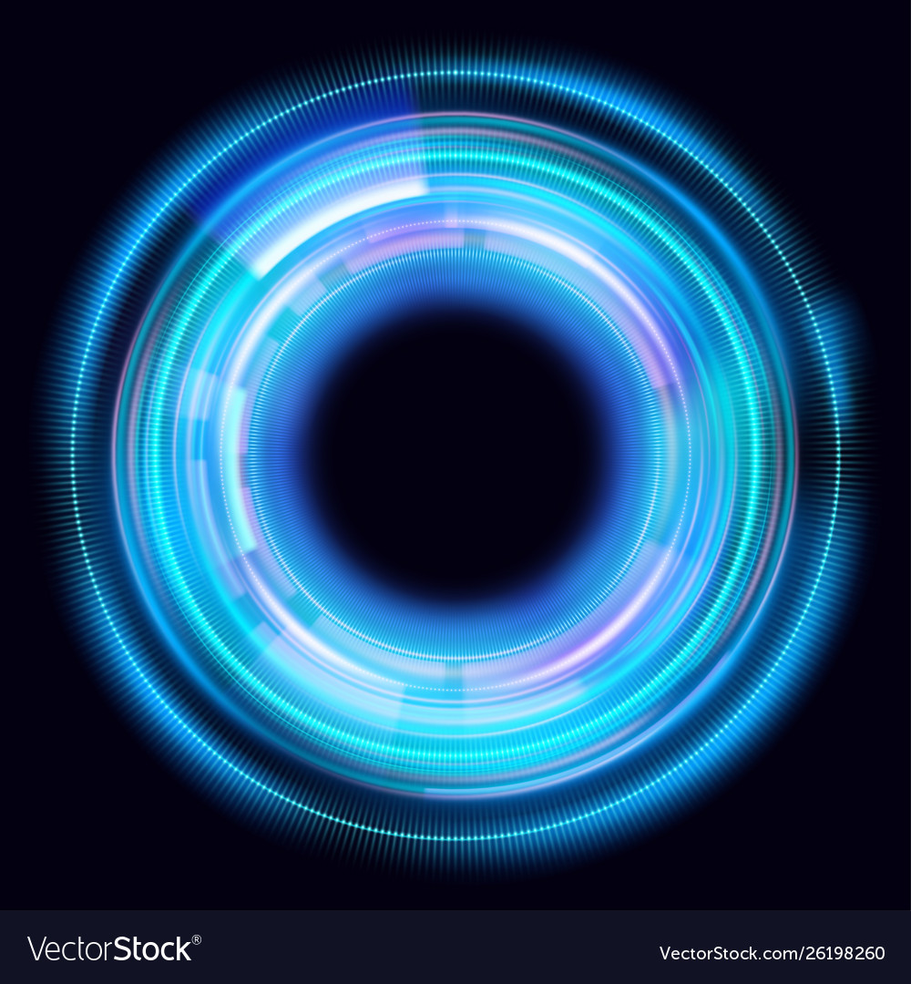 Magic circle light effects isolated Royalty Free Vector