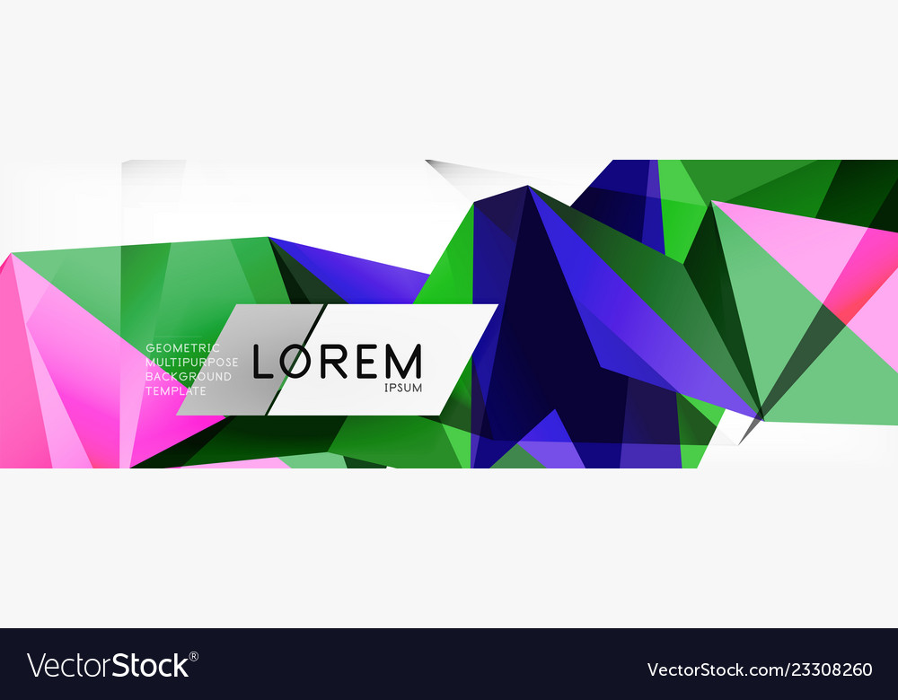 Mosaic triangular low poly style abstract