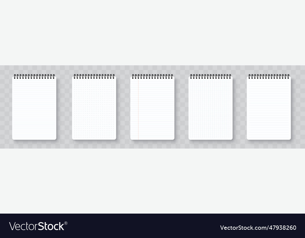 Realistic blank notebook notepad mock up