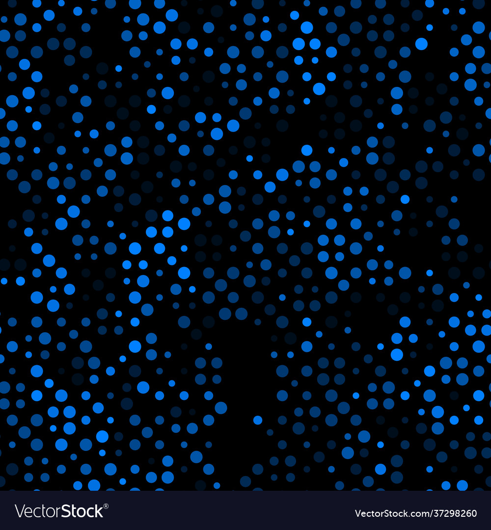 Seamless pattern with blue halftone dots ordered vector image Seamless pattern with blue halftone dots ordered