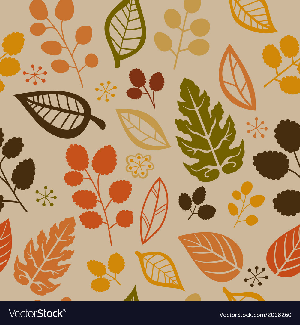Seamless pattern with leaf