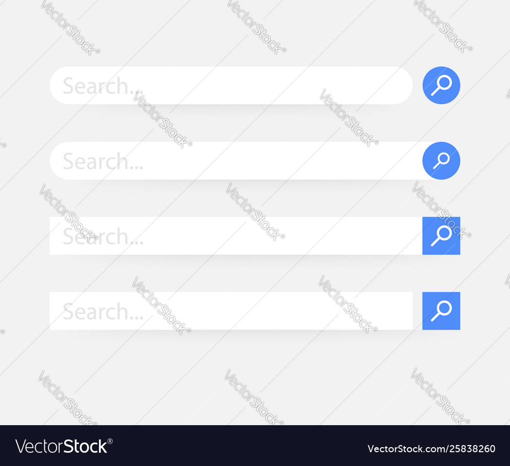 Set search bar element design boxes