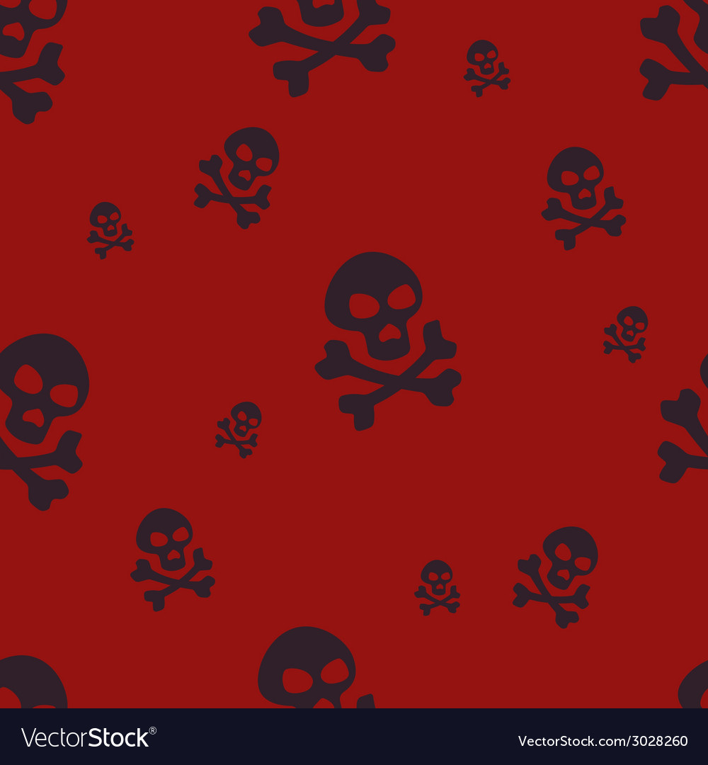 Skull pattern red